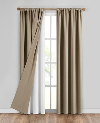 Elrene - Extra Wide Draft Stop Thermal Curtain Liner, 40"x60"