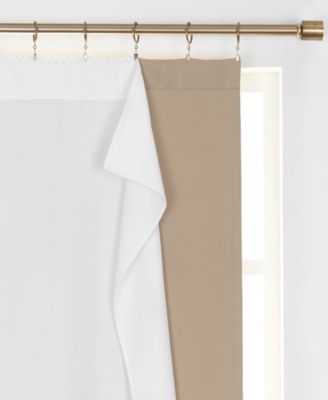 Extra Wide Draft Stop Thermal Curtain Liner, 40"x80"