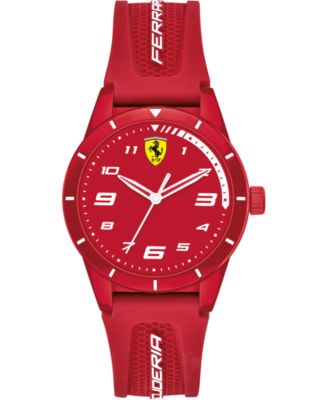 Ferrari Kid's Red Rev Red Silicone Strap Watch 34mm