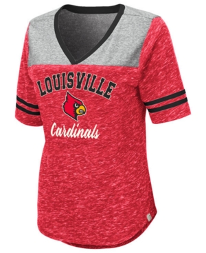 Colosseum Women's Louisville Cardinals Mr Big V-neck T-Shirt