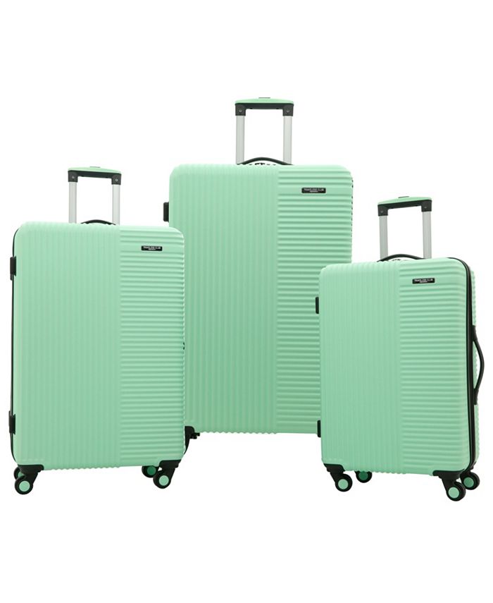 travelers club basette 3 pc hardside luggage set