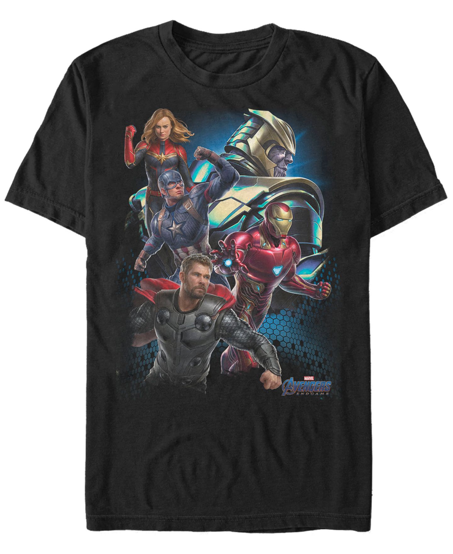 Мужская футболка Fifth Sun Marvel Avengers Endgame Group Action Pose, Short Sleeve, цвет: Чёрный — фото 2