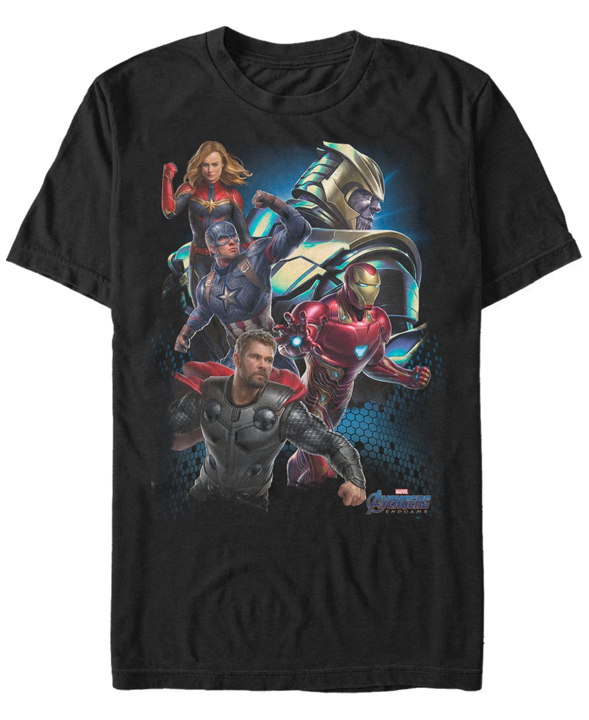 Marvel Men's Avengers Endgame Group Action Pose, Short Sleeve T-shirt