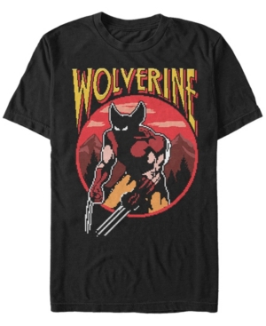 Marvel Men's Classic Games Wolverine Pixel Nes Short Sleeve T-Shirt