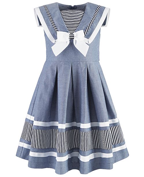 Bonnie Jean Little Girls Nautical Chambray Dress Reviews Macy S