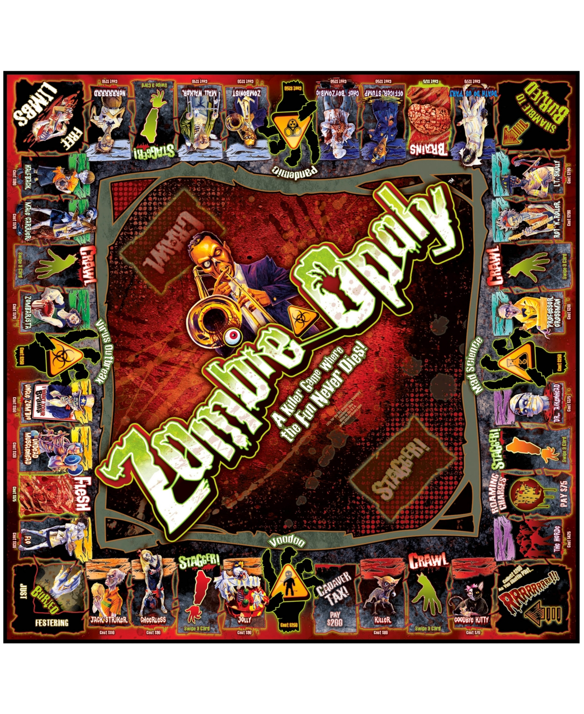 Shop Late For The Sky Zombie-opoly Game In Multi