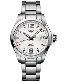 Men's Swiss Conquest VHP Stainless Steel Bracelet Watch 41mm