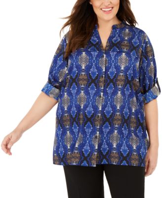 macy's calvin klein plus size tops