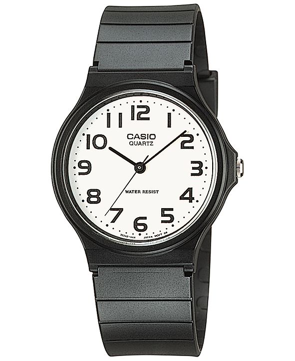 casio men's black resin strap rotating count up bezel watch
