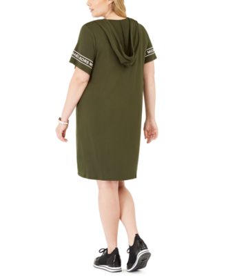 michael kors shirt dress brown