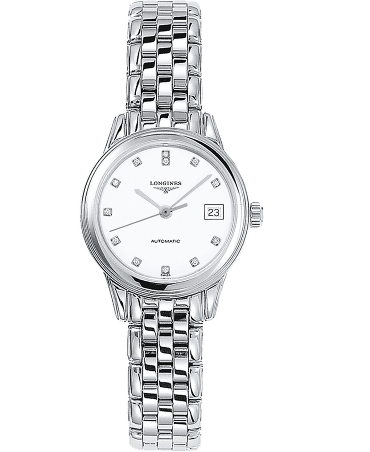 Longines Women's Swiss Automatic Flagship Diamond Accent Stainless Steel Bracelet Watch 26mm L42744276 In No Color