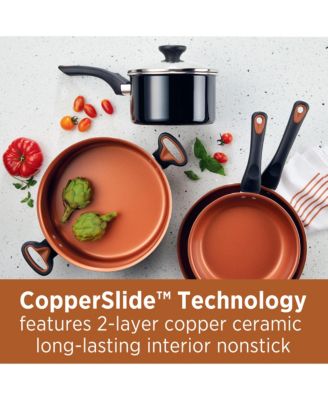Glide Copper Ceramic 12-pc. Cookware Set