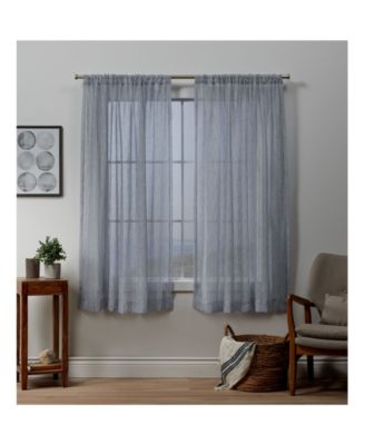 Itaji Sheer Rod Pocket Top Curtain Panel Pair