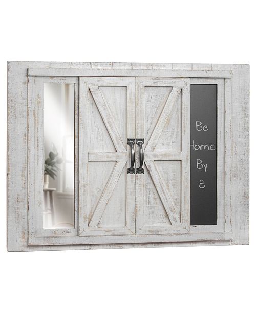 American Art Decor Barn Door Picture Frame With Chalkboard And