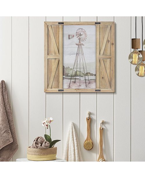 Crystal Art Gallery American Art Decor Windmill Barn Door Framed