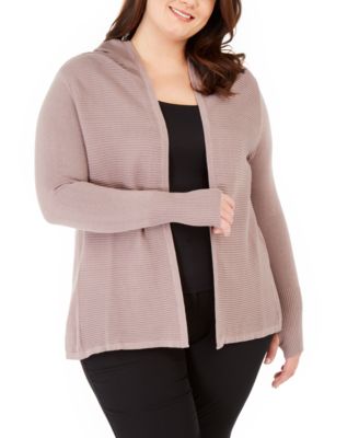 plus size cardigan with hood