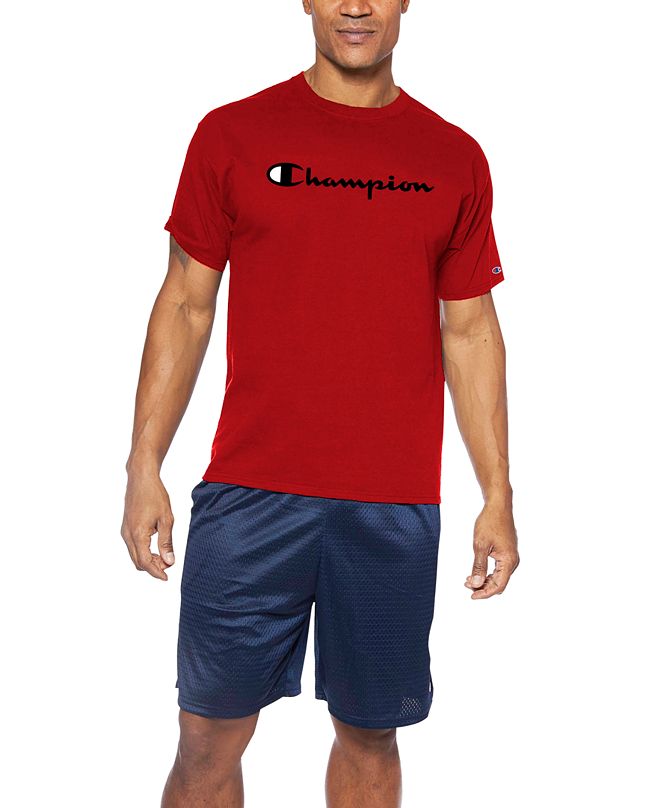 Champion Men's Big & Tall Script-Logo T-Shirt & Reviews - T-Shirts ...