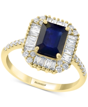 image of Effy Sapphire (1 1/2 ct. t.w.) & Diamond (1/2 ct. t.w.) Ring in 14k Gold