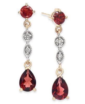 macys garnet earrings