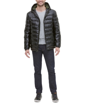 Cole haan faux leather faux down jacket cheap