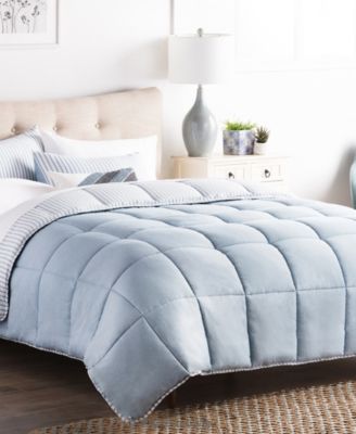Brookside - Striped Reversible Chambray Comforter Set, Twin XL
