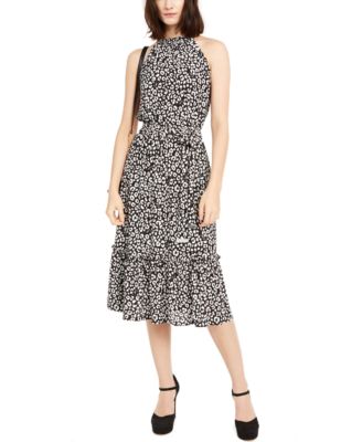michael kors leopard maxi dress