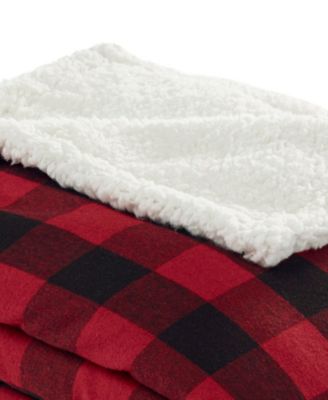 CLOSEOUT! Cabin Plaid Cotton Yarn Dyed Flannel Decorative Pillow and Throw Set