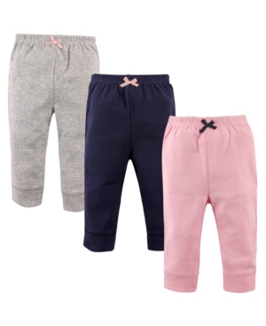 Luvable Friends Baby Girl Tapered Ankle Pants 3-Pack