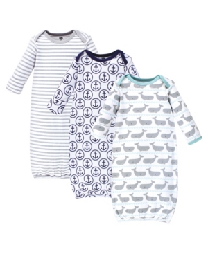 Hudson Baby Baby Girl Cotton Gowns 3-Pack
