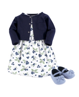 Hudson Baby Baby Girl Cotton Union Suit 3-Piece