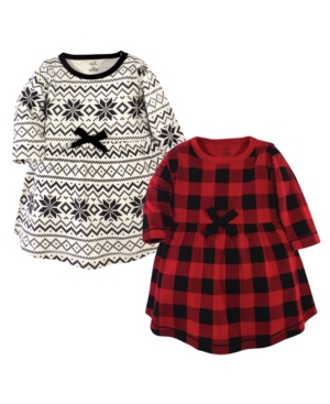 Touched By Nature Toddler Girl Long Sleeve Organic Dress 2-Pack