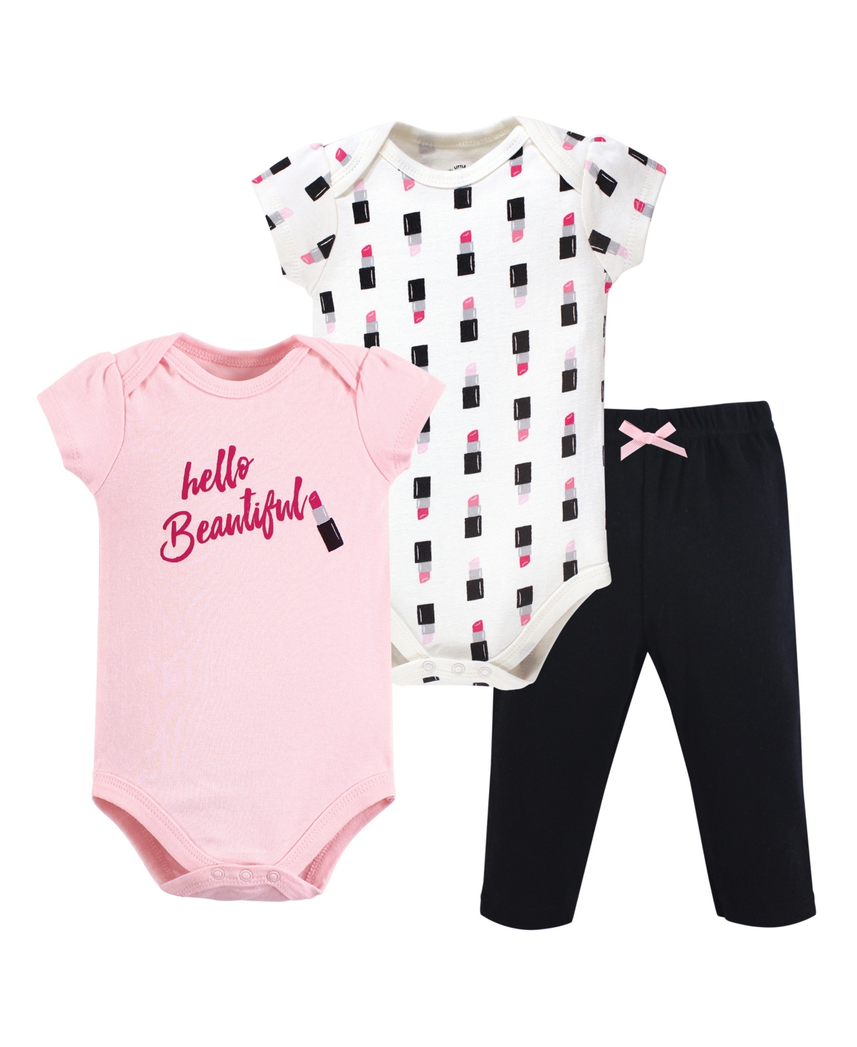 Little Treasure Baby Girl 2-bodysuit And Pants Set In Pink