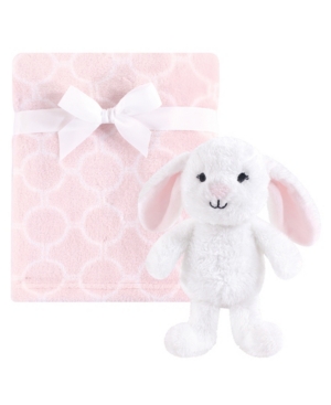 Hudson Baby Baby Girls Plush Blanket with Plush Toy Set