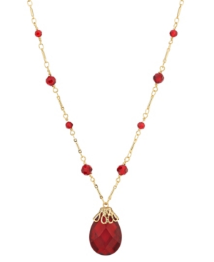 image of 2028 14K Gold Dipped Large Pendant Necklace