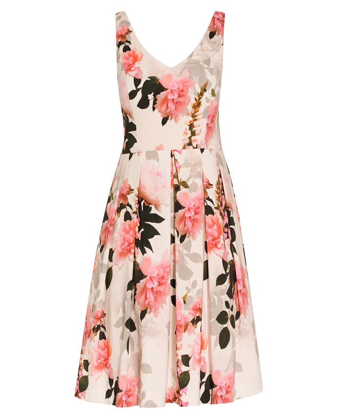City Chic Trendy Plus Size Soft Blossom Printed Dress - Macy's