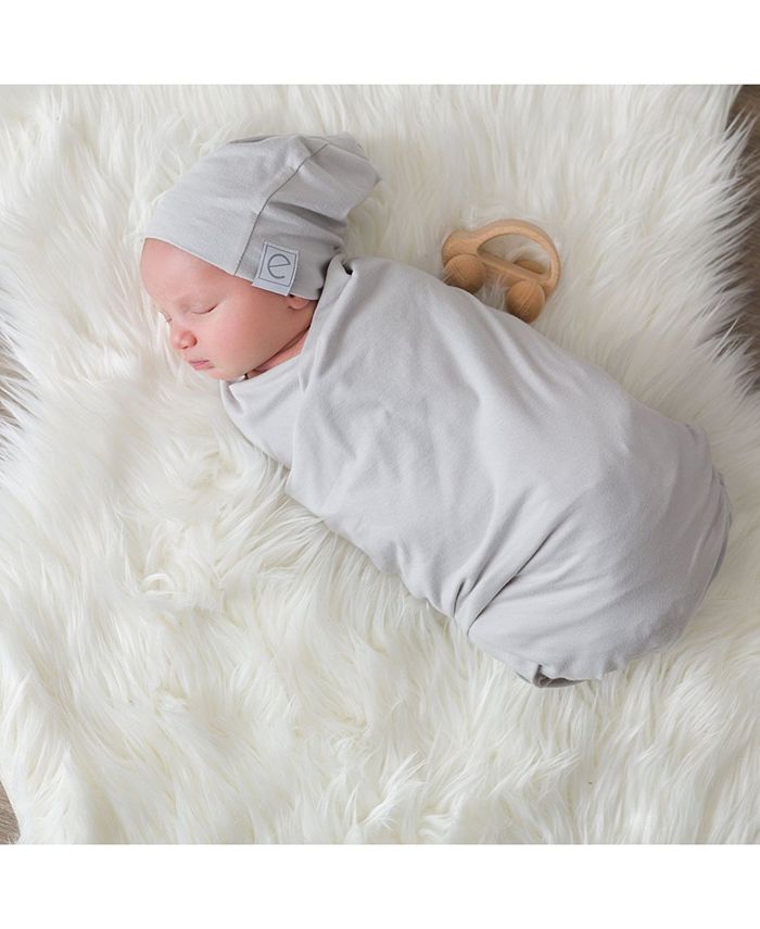 Ely's & Co. Jersey Cotton Swaddle Blankets with Baby Hat Macy's