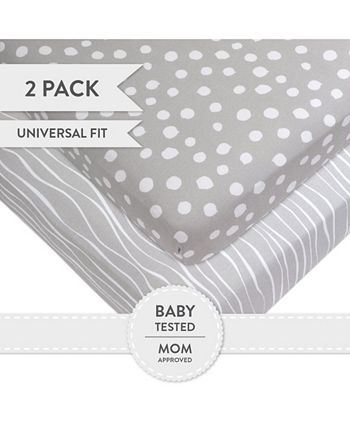 Adrienne Vittadini Bambini Jersey Cotton Standard Crib Sheets, 2 Pack -  Macy's