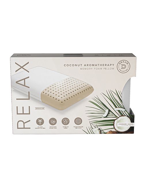 Dream Collection Coconut Aromatherapy Memory Foam Pillow Standard Reviews Pillows Bed Bath Macy S