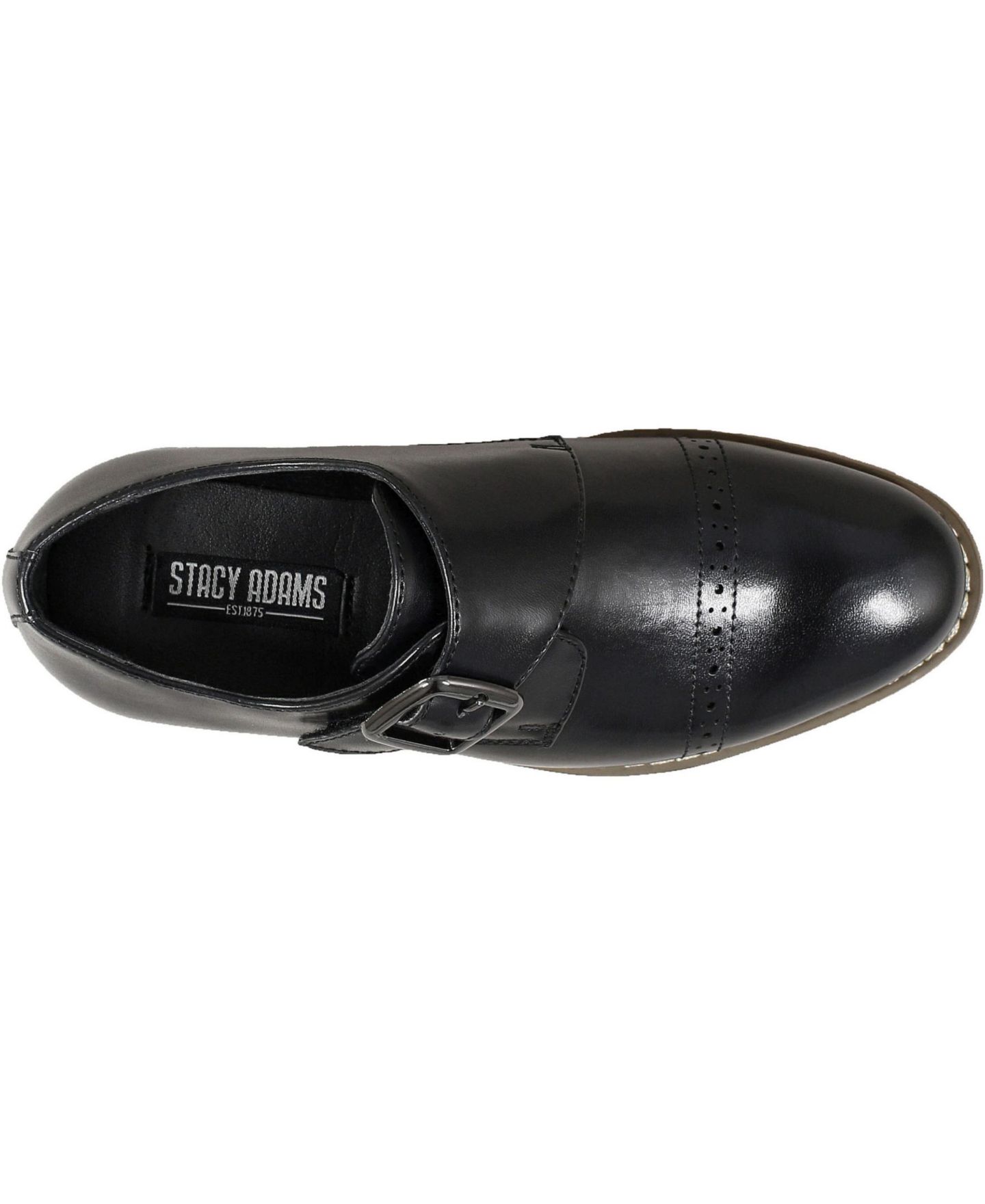 Туфли Stacy Adams Desmond Cap Toe Monk Strap Shoe для мальчиков, цвет: Чёрный — фото 6