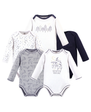 Touched By Nature Baby Boy Organic Long Sleeve Bodysuits 5 Pack