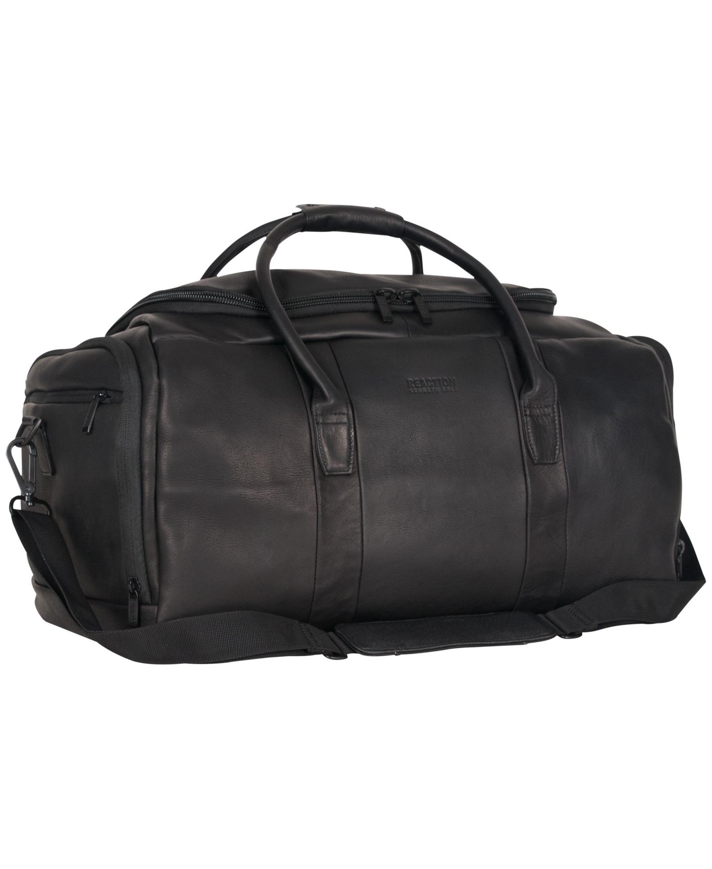 Сумка Kenneth Cole Reaction Colombian Leather 20" Single Compartment Top Load Travel Duffel, цвет: Чёрный — фото 6