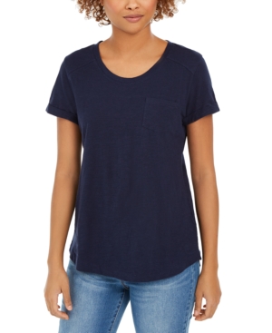 image of Style & Co Cotton Crew-Neck T-Shirt, Created for Macy-s