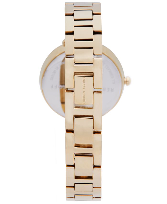 Rebecca Minkoff Women's Nina Gold-Tone Stainless Steel Bracelet Watch ...