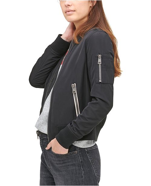 Levi's Women's Zip-Detail Bomber Jacket & Reviews - Women - Macy's