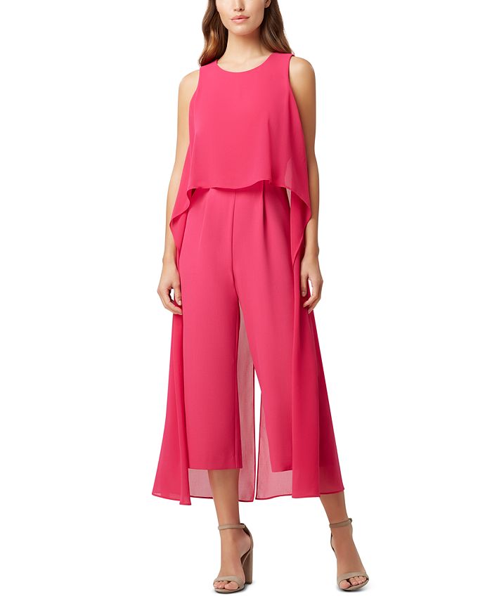 Tahari ASL Cropped Cape Jumpsuit, Created for Macy's & Reviews - Pants ...