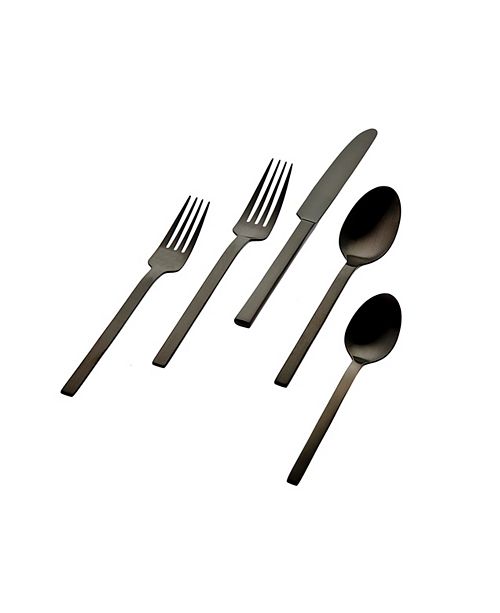 Godinger 18 0 Atlas Matte Black 20 Pc Flatware Set Service For 4 Reviews Flatware Dining Macy S