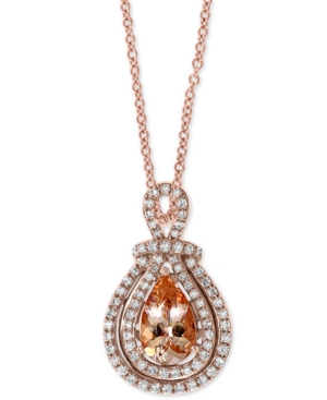 image of Effy Morganite (2-1/10 ct. t.w.) & Diamond (3/8 ct. t.w.) 18