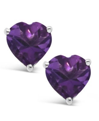 Blue Topaz (2  ct. t.w.) Stud Earrings in Sterling Silver. Also Available in Amethyst (1-1/3 ct. t.w.)