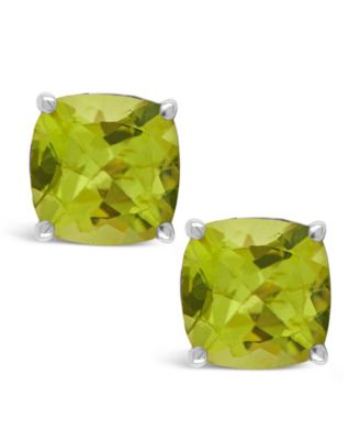 Gemstone Stud Earrings in Sterling Silver