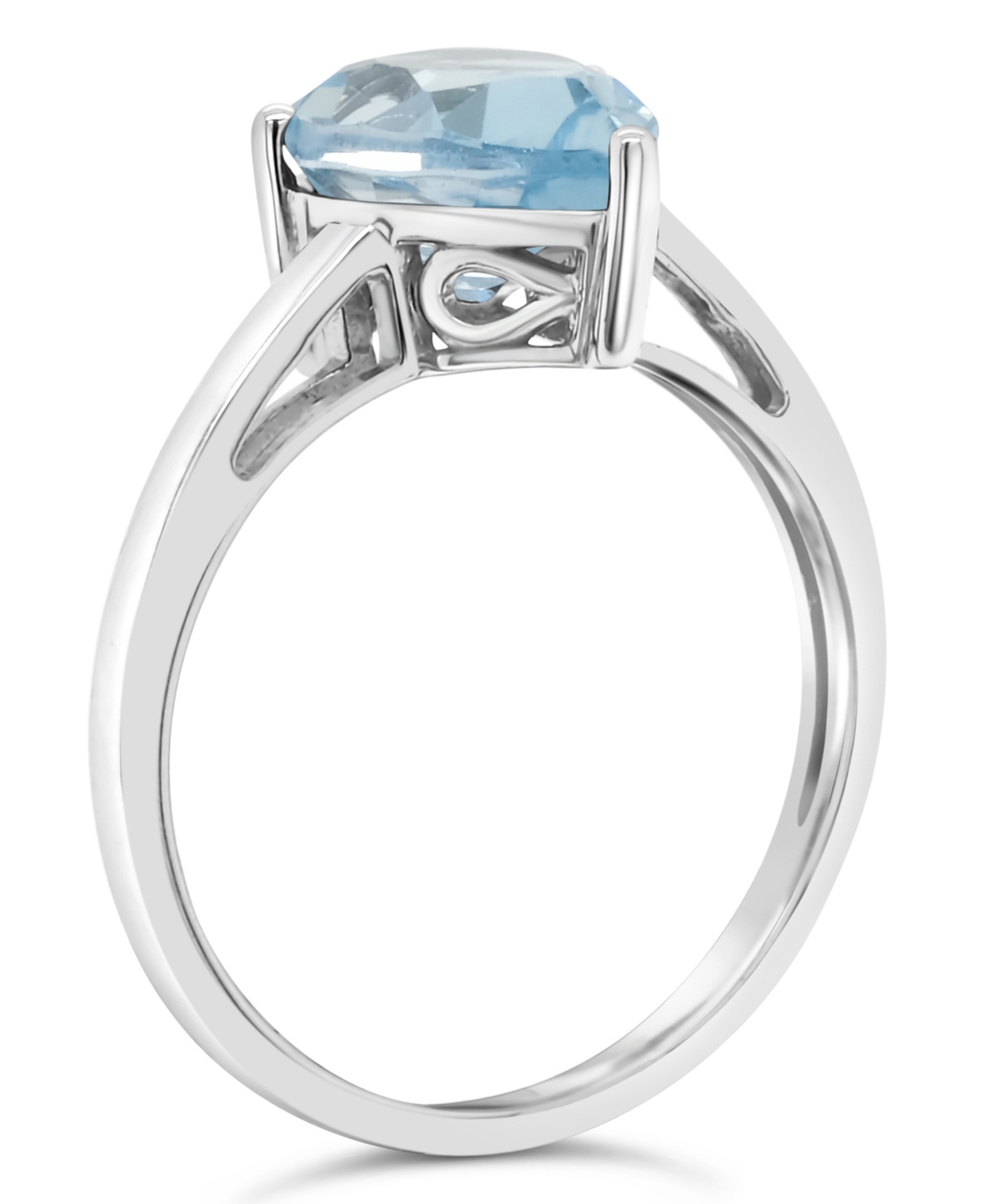 (3-3/8 ct. t.w.) Ring in Sterling Silver. Also Available in Rose Quartz (2-1/2 ct. t.w.) - Sky Blue Topaz